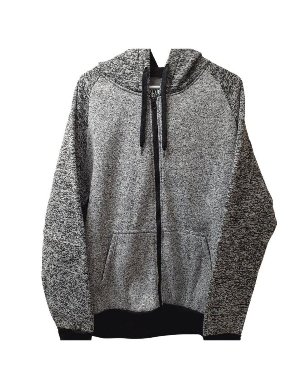 Brooklyn Xpress Pull Zip Hoodie Mens Size XL Grey Fleece Lined NWOT